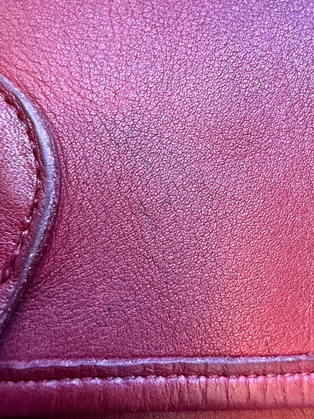 Vintage Coach Station Bag BORDEAUX (red/burgundy) with brass 5130 - Picture 4 of 17